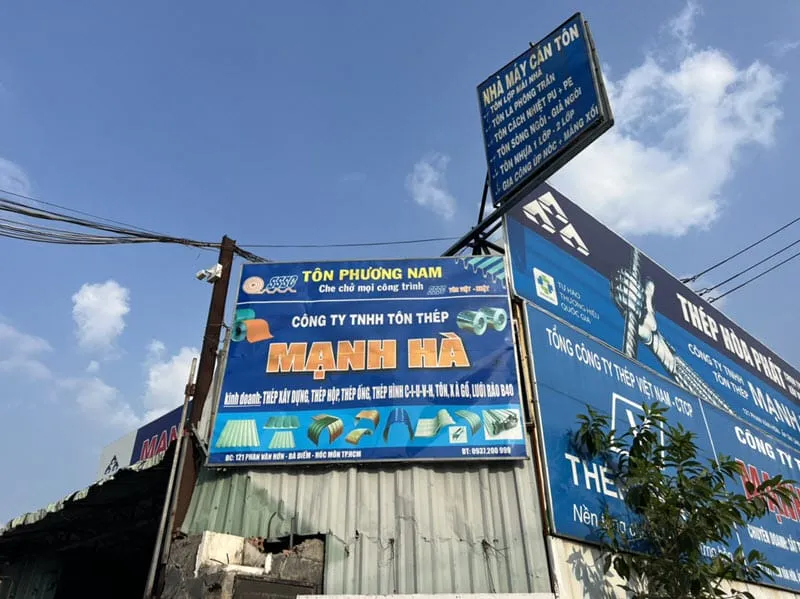 Văn phòng Tôn Thép Mạnh Hà - Công Ty TNHH Sản Xuất Tôn Thép Mạnh Hà #? — MST 0310778537