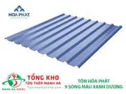 Sản phẩm ton hoa phat mau xanh duong 9 song 247x185 — Tôn Thép Mạnh Hà - Công Ty TNHH Sản Xuất Tôn Thép Mạnh Hà — MST 0310778537