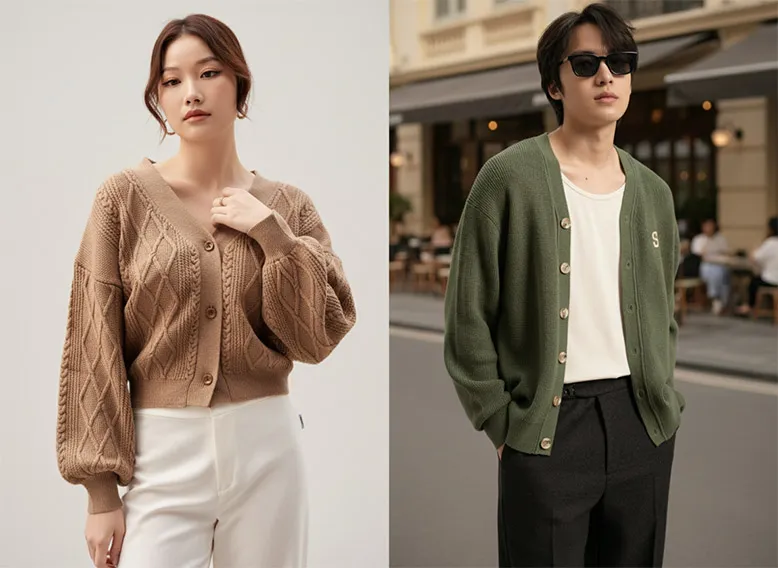 Sản phẩm Goi Y 5 Chat Lieu May Ao Cardigan va Style Ao Noi Bat — Công Ty TNHH Một Thành Viên Vải Sợi Bảo Lân — MST 0310801232