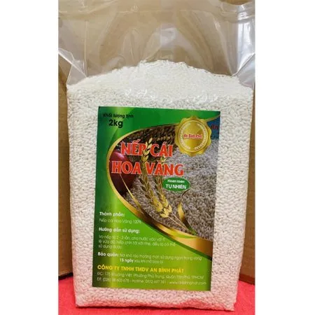 Sản phẩm nep cai hoa vang tui 2kg 450x450 — Gạo An Bình Phát - Công Ty TNHH Thương Mại Dịch Vụ An Bình Phát — MST 0310988887