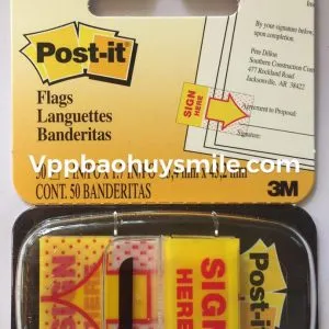 Sản phẩm GIAY NOTE 3M NHUA SIGN HERE 3M 300x300 — Công Ty TNHH Thương Mại Dịch Vụ Bảo Huy Smile — MST 0311014446