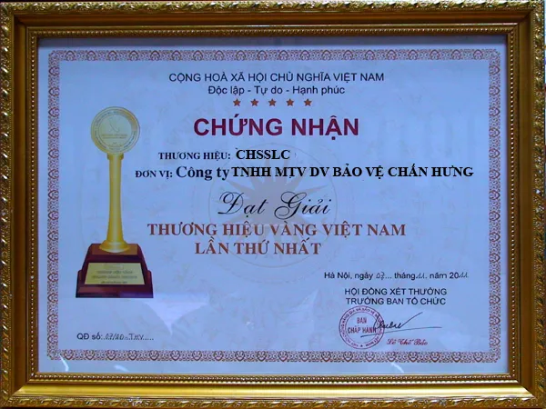 Sản phẩm 69410 — Công Ty TNHH MTV Dịch Vụ Bảo Vệ Chấn Hưng — MST 0311045483