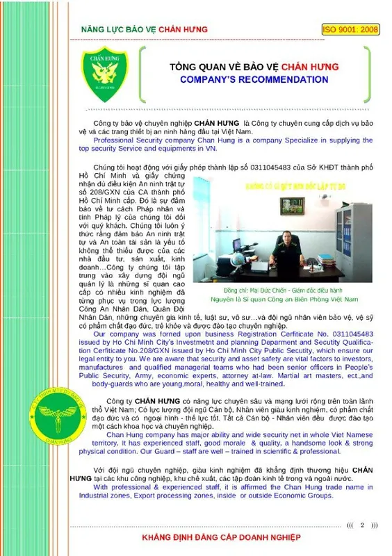 Sản phẩm 029959311370 — Công Ty TNHH MTV Dịch Vụ Bảo Vệ Chấn Hưng — MST 0311045483