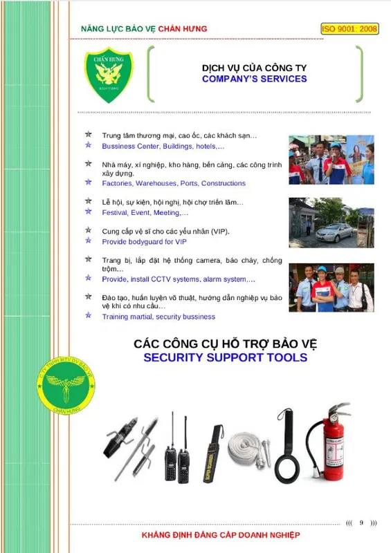 Sản phẩm 321241770883 — Công Ty TNHH MTV Dịch Vụ Bảo Vệ Chấn Hưng — MST 0311045483