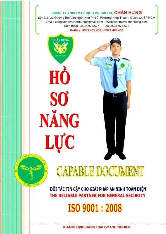 Sản phẩm 529588047346 — Công Ty TNHH MTV Dịch Vụ Bảo Vệ Chấn Hưng — MST 0311045483