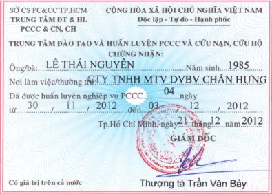 Sản phẩm 893010251836 — Công Ty TNHH MTV Dịch Vụ Bảo Vệ Chấn Hưng — MST 0311045483