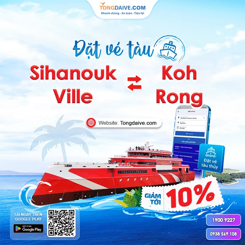 Sản phẩm ve tau sihanouk kohrong giam10 — Công Ty TNHH MTV Du Lịch Thái Dương — MST 0311095653
