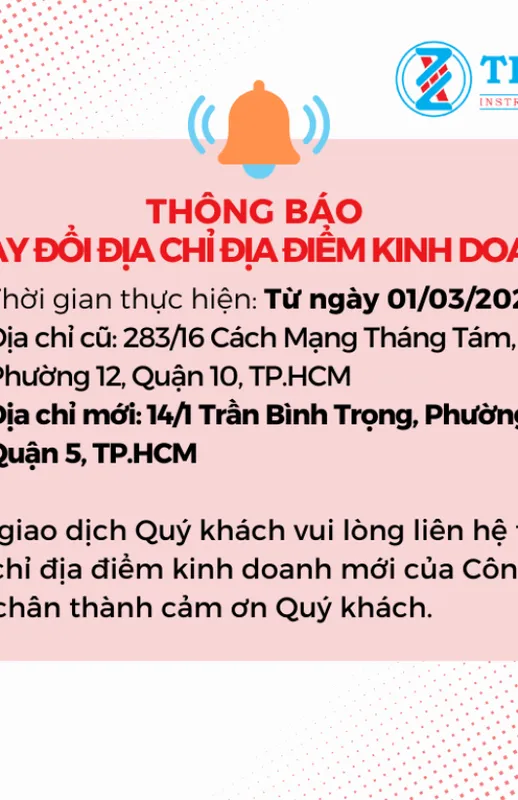 Sản phẩm thong bao thay doi dia chi dia diem kinh doanh 2893 — Công Ty Cổ Phần Thiết Bị Và Hóa Chất Techlab — MST 0311166625