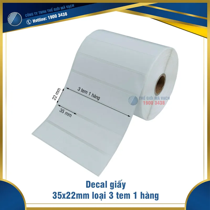 Sản phẩm decal giay in ma vach 35x22mm loai 3 tem 1 hang thegioimavach — Công Ty TNHH Thế Giới Mã Vạch — MST 0311247835