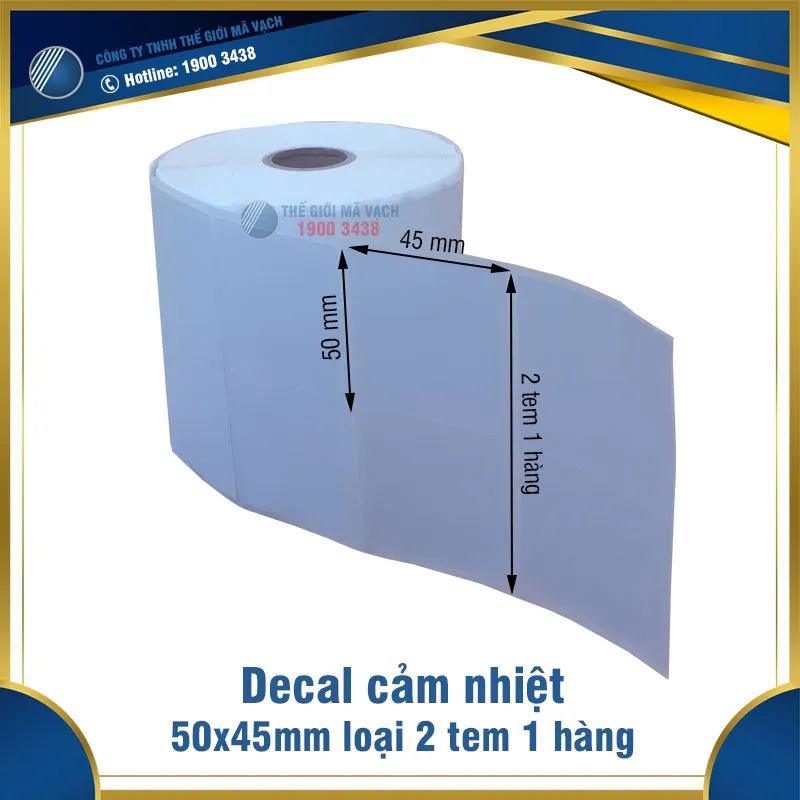 Sản phẩm decal tem in nhiet 50x45mm loai 2 tem 1 hang thegioimavach — Công Ty TNHH Thế Giới Mã Vạch — MST 0311247835