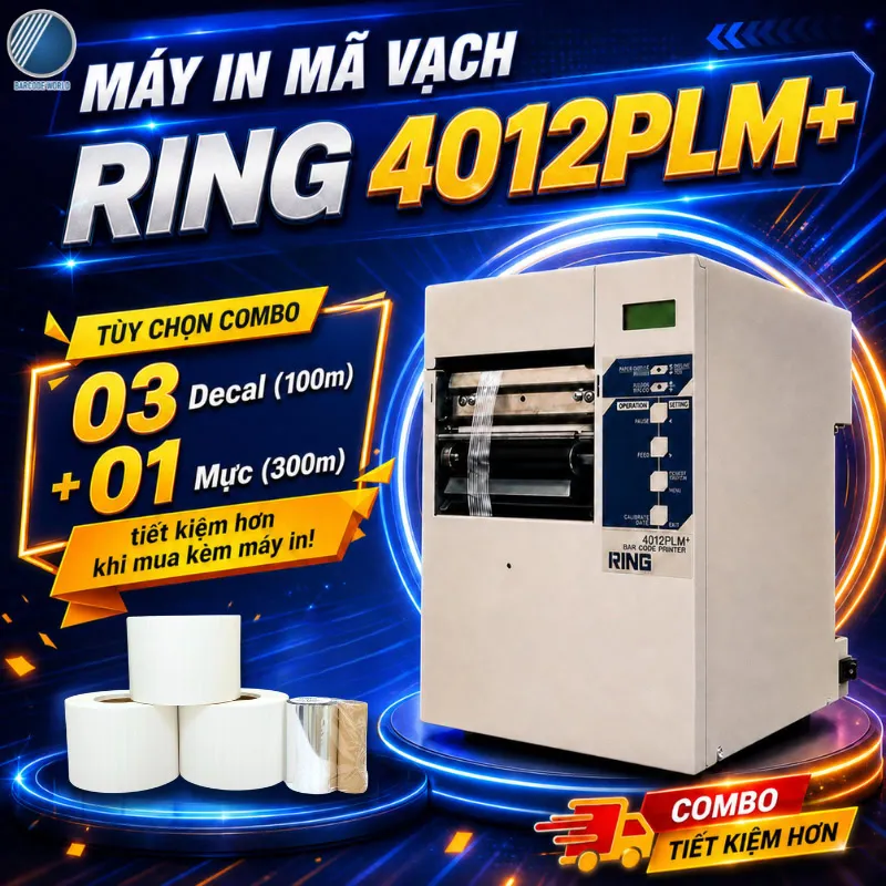Sản phẩm may in ma vach ring 4012plm kem combo decal muc — Công Ty TNHH Thế Giới Mã Vạch — MST 0311247835