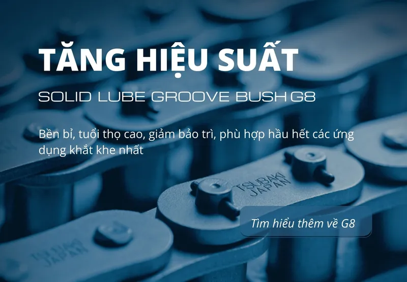 Sản phẩm xich tsubaki xich cong nghiep xich con lan tsubaki chain lube groove g8 V — Băng Tải MHP - Công Ty TNHH Kỹ Thuật MHP — MST 0311337983