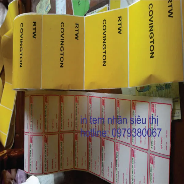 Sản phẩm in tem nhan sieu thi — Máy Móc Thiết Bị In ấn - Công Ty TNHH Dịch vụ In ấn Bao Bì Thông Minh — MST 0311364095