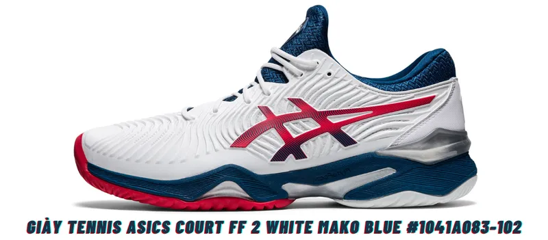 Sản phẩm Giày Tennis Asics Court FF 2 White Mako Blue 1041A083 102 5 — Cửa Hàng Thể Thao XUXU — MST 0311415631