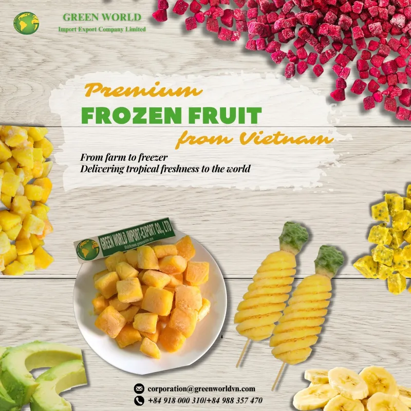 Sản phẩm pre fro fruit — Công Ty TNHH Xuất Nhập Khẩu Thế Giới Xanh — MST 0311446615