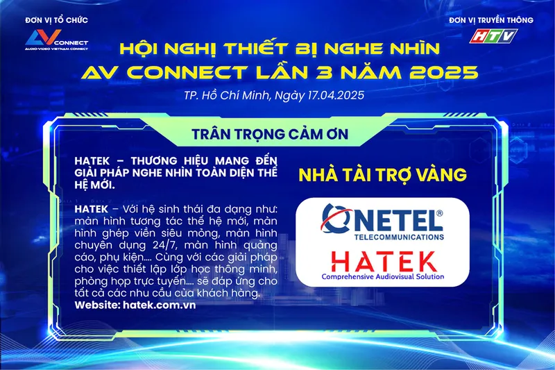 Sản phẩm hatek nha tai tro vang su kien av connect lan 3 nam 2025 — Công Ty TNHH Viễn Thông Số Một — MST 0311642641