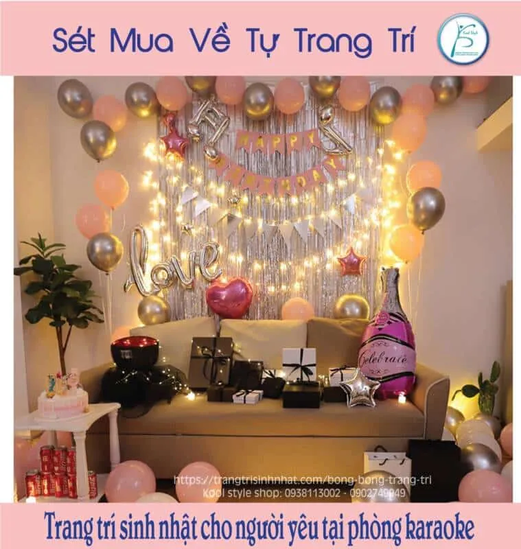 Sản phẩm bia set trang tri sinh nhat cho nguoi yeu tai phong karaoke — Công Ty TNHH Kool Style — MST 0311665293