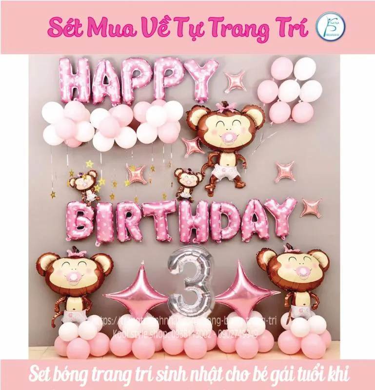 Sản phẩm set bong trang tri sinh nhat cho be gai tuoi khi up — Công Ty TNHH Kool Style — MST 0311665293