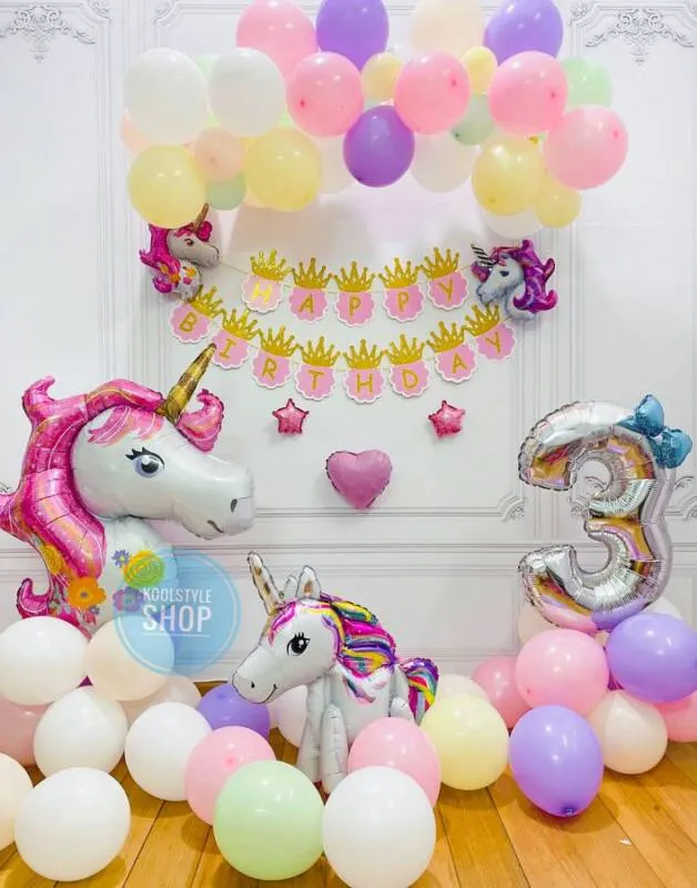 Sản phẩm set bong bong unicorn cho be gai de thuong 3 tuoi — Công Ty TNHH Kool Style — MST 0311665293