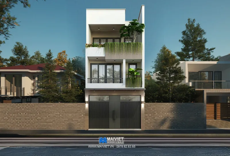 Sản phẩm mau nha pho 3 tang 5x17m hien dai — Xây Dựng Mai Việt - Công Ty Cổ Phần Thiết Kế Nội Thất Và Xây Dựng Mai Việt — MST 0311831568