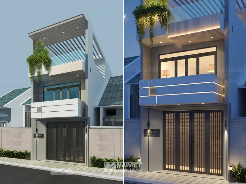 Sản phẩm mau thiet ke nha pho 3 tang 3 phong ngu kich thuoc 5m x 16m hien dai — Xây Dựng Mai Việt - Công Ty Cổ Phần Thiết Kế Nội Thất Và Xây Dựng Mai Việt — MST 0311831568