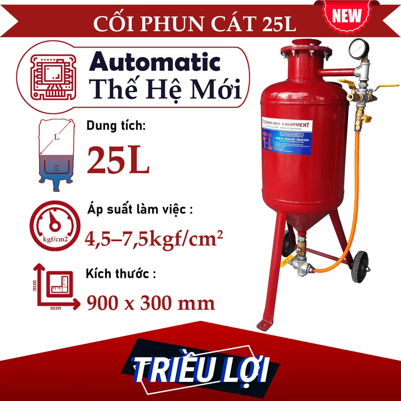 Sản phẩm COI PHUN CAT MINI 25L — Thiết Bị Phun Bi Phun Cát Triều Lợi - Công Ty TNHH Thiết Bị Công Nghệ Triều Lợi — MST 0311835604