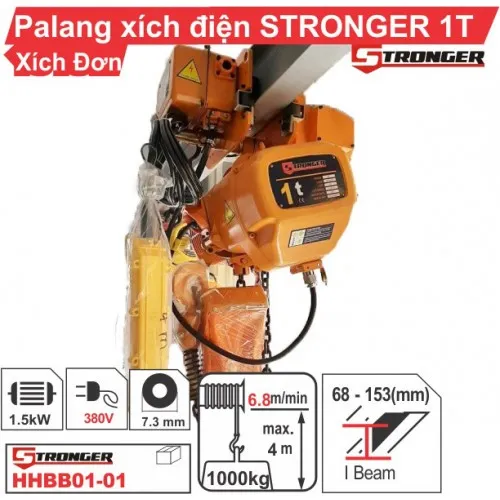 Sản phẩm product 1616811972 palang xich dien 1 tan stronger dich chuyen — Công Ty TNHH Thiết Bị Công Nghiệp M5S — MST 0311846726