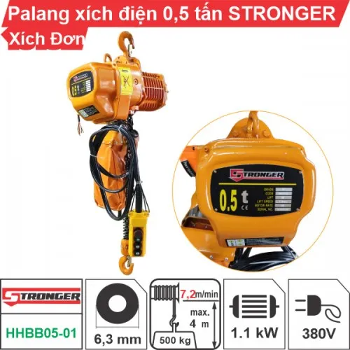 Sản phẩm product 1650956281 palang xich dien Stronger 500kg — Công Ty TNHH Thiết Bị Công Nghiệp M5S — MST 0311846726