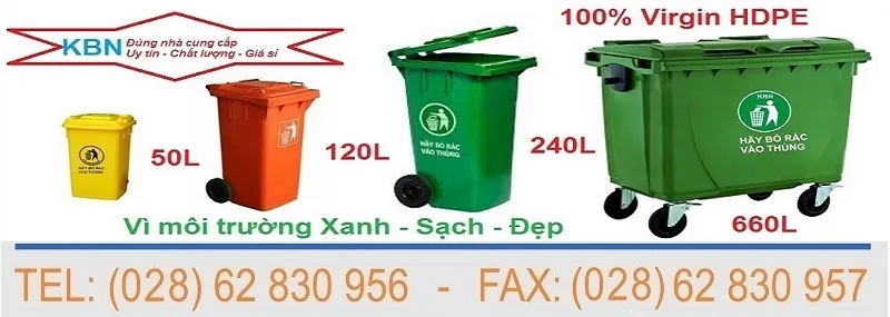 Sản phẩm 46 thung rac nhua — Công Ty TNHH Thiết Bị Công Nghiệp KBN — MST 0311865380