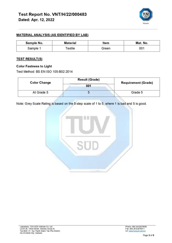 Sản phẩm BANG TEST DBAS GREEN TR C5_page 0003 724x1024 — Công Ty TNHH Dệt May Việt Thắng Lợi — MST 0311881953