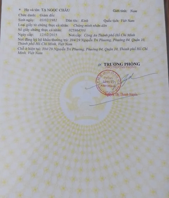 Sản phẩm giay phep kinh doanh ms 873x1024 — Trung Tâm Gia Sư Tâm Tài Đức — MST 0311933841