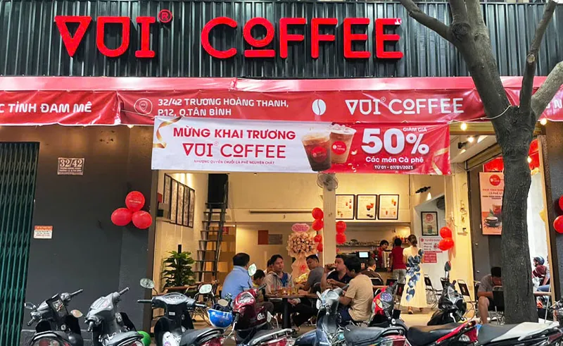 Sản phẩm khai truong Vui Coffee 32 Truong Hoang Thanh — Công Ty Cổ Phần Cà Phê Vui — MST 0311977084