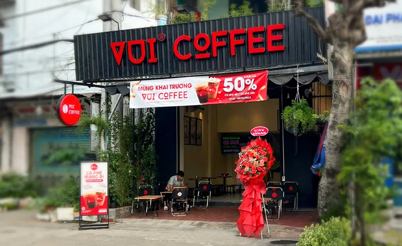 Sản phẩm phia ben ngoai cua VUI COFFEE o Binh Duong — Công Ty Cổ Phần Cà Phê Vui — MST 0311977084