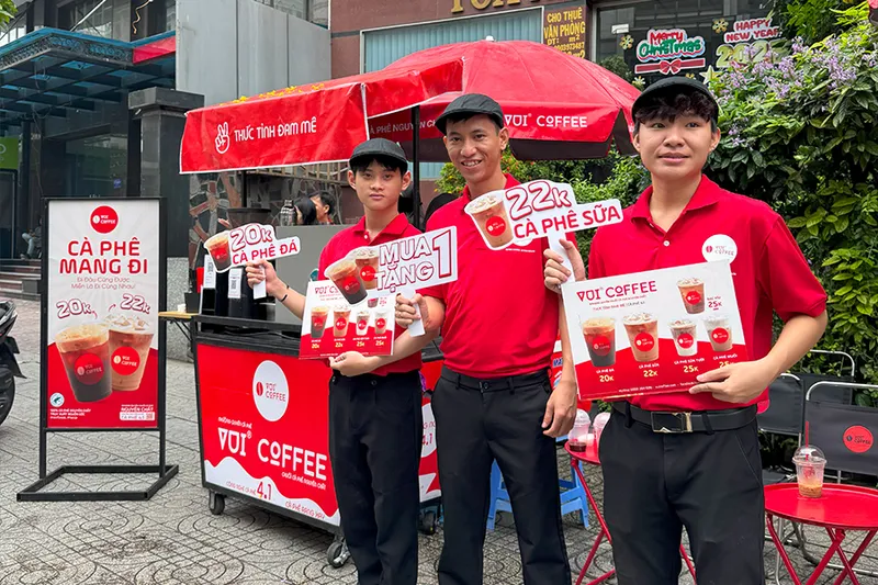 Sản phẩm Mo hinh xe ca phe nhuong quyen vui coffee — Công Ty Cổ Phần Cà Phê Vui — MST 0311977084