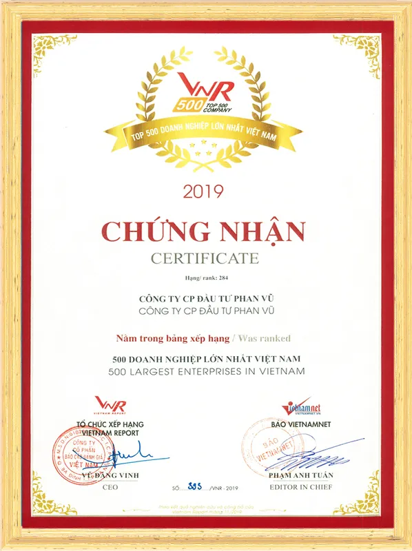 Sản phẩm vnr500 b1 2019n — Công Ty Cổ Phần Đầu Tư Phan Vũ (NTNN) — MST 0311978320