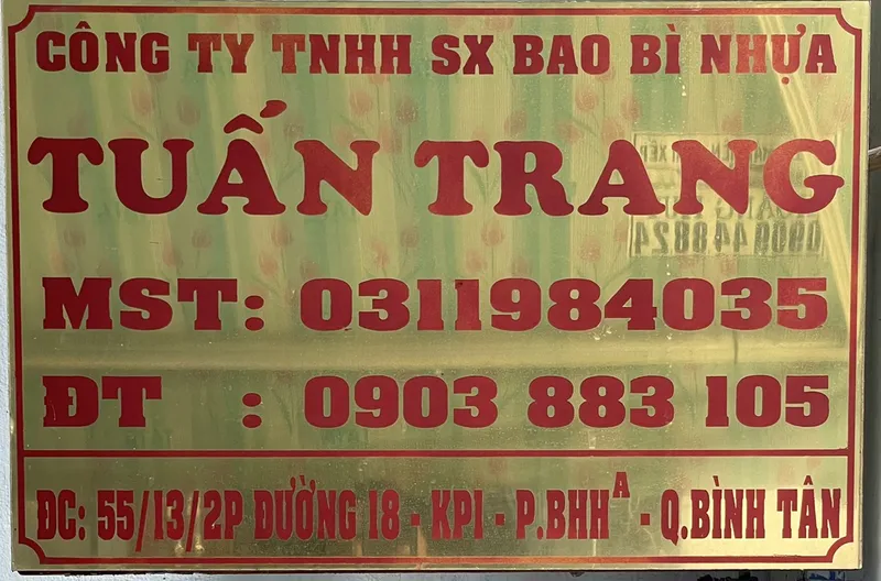 Sản phẩm bien ten — Bao Bì Nhựa Tuấn Trang - Công Ty TNHH Sản Xuất Bao Bì Nhựa Tuấn Trang — MST 0311984035
