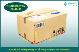 Sản phẩm Thung carton 50x40x40_1611834435 — Công Ty TNHH Sản Xuất Công Nghiệp Hoàng Phúc — MST 0312097734