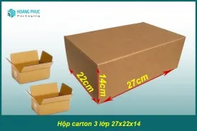Sản phẩm thung carton 27x22x14_1611834772 — Công Ty TNHH Sản Xuất Công Nghiệp Hoàng Phúc — MST 0312097734
