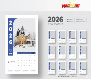 Sản phẩm in lich treo tuong doc quyen — Công Ty TNHH Thương Mại Dịch Vụ In Nam Việt — MST 0312104815