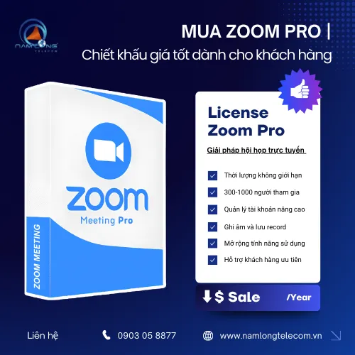 Sản phẩm mua zoom pro ban quyen — Thiết Bị Họp Trực Tuyến, Hội Nghị Truyền Hình - Công Ty CP Viễn Thông Nam Long — MST 0312130325