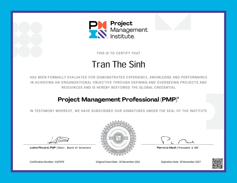 Sản phẩm NETCAB_Tran The Sinh PMP Certfication_pages to jpg 0001 — Công TY TNHH NetCab — MST 0312157479