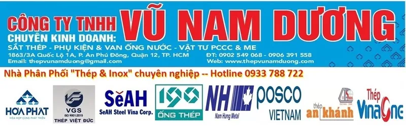Sản phẩm 3866490258430540 — Thép Vũ Nam Dương - Công Ty TNHH Vũ Nam Dương — MST 0312176577