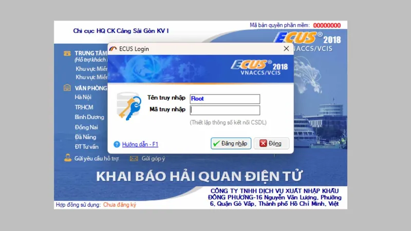 Sản phẩm tai va cai dat phan mem khai hai quan ecus 5 — Công Ty TNHH Dịch Vụ Hàng Hóa Đông Phương — MST 0312204859