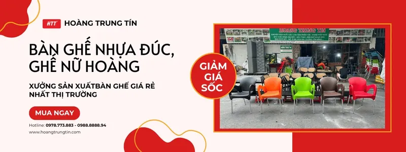 Sản phẩm ban ghe nhua duc 2026 9774 — Bàn Ghế Hoàng Trung Tín - Công Ty TNHH Sản Xuất Thương Mại Xuất Nhập Khẩu Hoàng
Trung Tín — MST 0312223481