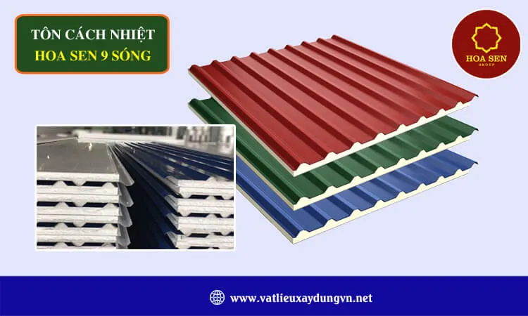 Sản phẩm ton cach nhiet hoa sen 9 song vatlieuxaydungvn _1780280914 — Công Ty TNHH Thép Nguyễn Thi — MST 0312258276