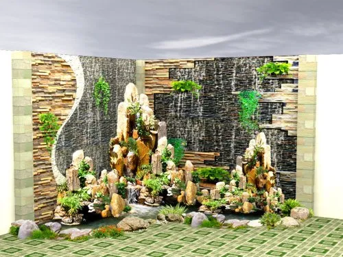 Sản phẩm thi cong tieu canh non bo thac nuoc — Công Ty TNHH Sân Vườn Lâm Sơn — MST 0312310751