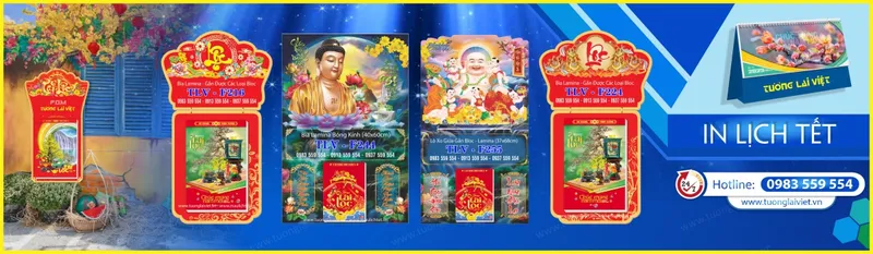 Sản phẩm in lich tet laminate — Công Ty TNHH Truyền Thông Trực Tuyến Tương Lai Việt — MST 0312339895