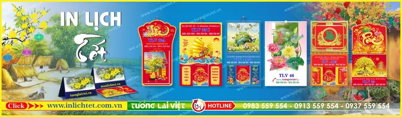Sản phẩm in lich tet mau tlv — Công Ty TNHH Truyền Thông Trực Tuyến Tương Lai Việt — MST 0312339895