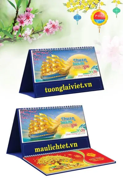 Sản phẩm lich de ban 13 to thuan buom xuoi gio — Công Ty TNHH Truyền Thông Trực Tuyến Tương Lai Việt — MST 0312339895