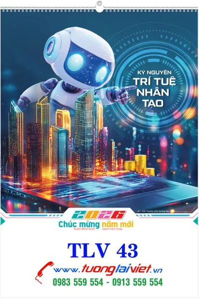 Sản phẩm lich treo tuong 7 to tri tue nhan tao — Công Ty TNHH Truyền Thông Trực Tuyến Tương Lai Việt — MST 0312339895